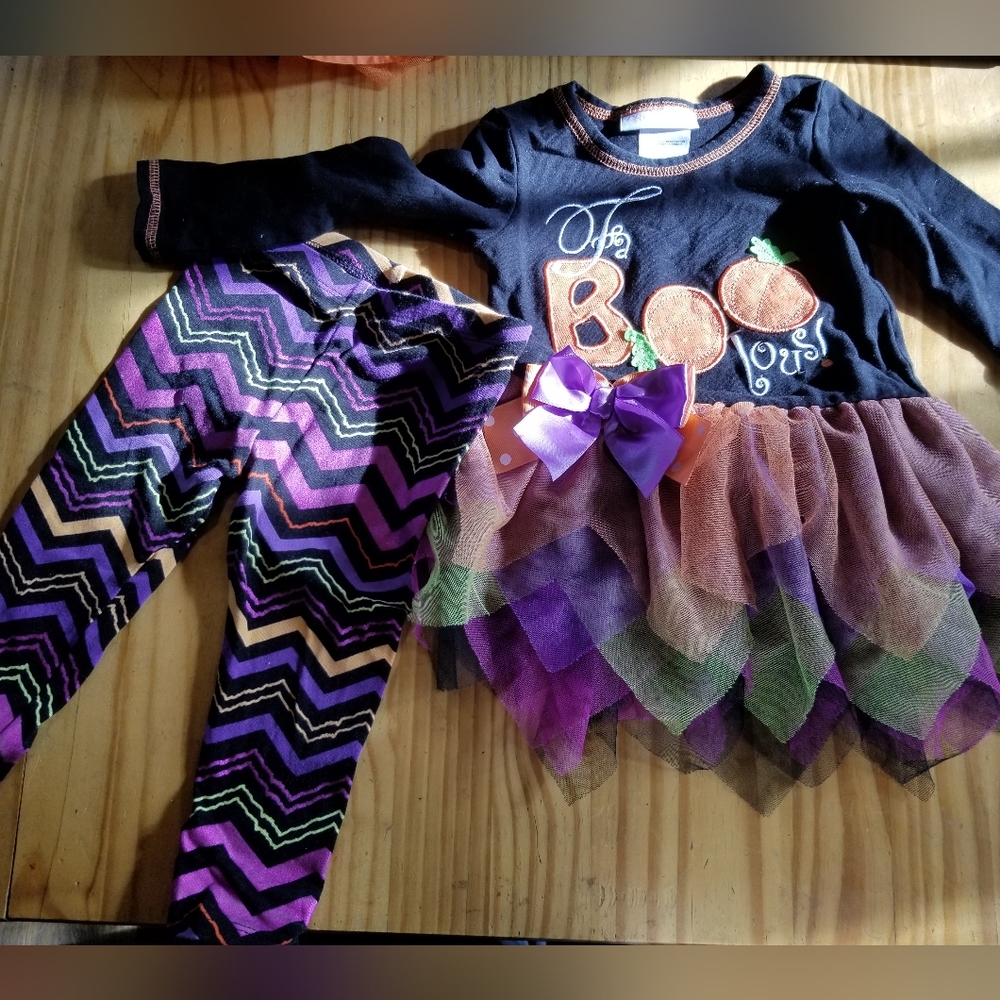 5/$20 Bonnie Baby 18M Halloween 2 Piece Outfit "Fa BOO lous!"